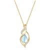 FANCIME Collana Doppio Twist Infinito Birthstone per Donna 925 Argento Sterling Placcato Oro Infinity Goccia Pietra di Nascita Ciondolo Collana Gioielli Regali per Donne Ragazze, Lunghezza Catena: 40+