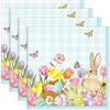 Arquiel Tovaglioli Pasqua Coniglietto Set Di 4, Tovaglioli Di Stoffa 100% Cotone Riutilizzabili Morbido Tovaglioli Da Tavola Perfetto Per Feste,Festival, Ristoranti(45 Cm X 45 Cm)