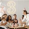 RUMONZS Numero luminoso LED in acrilico, lettere luminose trasparenti decorative alimentate tramite USB, grande segno numerico luminoso per compleanno, luce notturna, festa, anniversario, Natale