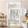 MIULEE Tenda a Filo Tende per Porta Tenda con Perline Protezione contro gli Insetti Il Design del Palo per Divisorio per Finestre, Balcone, Camera da Letto, Matrimonio, 90 cm x 200 cm Bianco