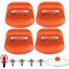 FunWorth 4 Manopole per Coperchio Della Pentola in Bachelite, Manopole di Universali Resistenti al Calore, Senza BPA con Pomello di Ricambio per Coperchio in Vetro con Foro (Arancione)