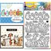 CHGCRAFT Divertente Cat Dog Bird Clear Stamps Silicone Clear Stamps Transparent Handicraft per DIY Scrapbooking Photo Album Decorative Cards Making, animali, 6.3x4.3 pollici