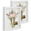 Anhow 3D Cornici per Foto 20x25 cm, 2 Pezzo Profonda 3 cm Cornice Foto con Foglio Vetroso Trasparente - Bianco/ 2 Pezzo