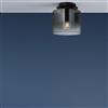 Lightbox Lampada da soffitto Ø 20 cm | plafoniera moderna con paralume in vetro color fumo | presa E27 | in vetro/metallo nei colori caffè/fumo