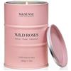 M&SENSE Candela profumata naturale rosa selvatica, 70 ore, candele di soia di lunga durata, 320 g, per aromaterapia di lusso, candele romantiche, regali di San Valentino