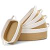 Cinnani Set di 5 Cestini Portaoggetti Intrecciato in Corda di Cotone, Impilabile Organizer Fasciatoio, Decorazione Cesto Portaoggetti per Bagno, Armadio, Camera da Letto, Soggiorno (Bianco/Giallo)