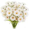 CENCERY 10 Steli di Margherite Artificiali Bianche, Bouquet di Fiori Finti per Decorazioni Matrimonio, Centrotavola e Riempimento Vasi