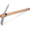 Tissting Coltivatore A Mano 40 Cm Zappa per Giardinaggio Agricolo - Zappa in Acciaio Inossidabile con Manico in Legno per Diserbo E Scavo, Ideale per Piantagione di Fiori E Manutenzione Bonsai