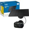 Tapo C401 KIT Telecamera WiFi Esterno ad Energia Solare, Full HD 1080P, Batteria 5200mAh fino a 180 Giorni, Rilevamento Persone AI, Visione Notturna a Colori, Alarme,Archiviazione Locale/Cloud, IP65