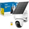 Tapo C615G KIT Telecamera Wi-Fi Esterno Senza Fili con Pannello Solare, con SIM 4G LTE, Pan/Tilt, 2K 3MP, Rilevamento AI Persone/Animali/Veicoli, Tracking 360°, Visione Notturna a Colori