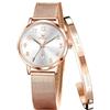 OLEVS Orologio da polso da donna con cinturino in rete ultra sottile impermeabile al quarzo giapponese alla moda e data