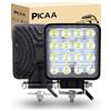 PICAA Faro da Lavoro LED 2pcs 48W 4 Pollici Spot Light Fari Led Auto Luci Off Road per Fuoristrada Guida Fendinebbia Luci della Barca Luci di Guida Faro da Lavoro a Led SUV Lampada Trattore
