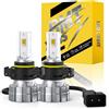 BMT xms Lampadina 5202 H16EU LED, 20000LM 300% de luminosidad, Mini formato 1:1, 3000K Giallo ambra, paquete de 2