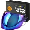 Everalo Visiera Compatibile con LS2 OF562 Airflow 1 - OF558 Sphere - Sphere Lux - Sphere Lux II - Visiere Casco Jet (Iridium Cromo)