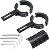 XSHAO® 2 Pezzi Staffa Supporto Faro Moto, Staffa di Montaggio Fari Led Universale Regolabile da 38-60 mm per Moto/Auto/Camion
