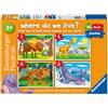 Ravensburger Dove viviamo il mio primo puzzle per bambini dai 2 anni in su - 2, 3, 4 e 5 pezzi - Giocattoli educativi per i più piccoli