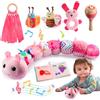 Toyzey Giocattoli Montessori Bébé 3-12 Mesi, Musicali Peluche Giocattoli Sensoriali Bébé 0-12 Mesi Regali Neonati 0-6 Mesi (Rosso)