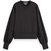 Scotch & Soda Modal Fitted Sweatshirt, Maglia di Tuta, Donna, Black, M