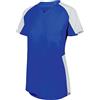 Augusta Sportswear Donna Standard Cutter Softball Jersey Stylish And Light V-Neck Tee Active Comfort, Royal/White, Small