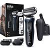 Braun Series 7, Rasoio Elettrico Barba, Custodia da Viaggio, Accessori Inclusi, con Testa e Lame Flessibili, Base di Ricarica, Stazione SmartCare, Idea Regalo, 70-B7850cc Nero e Blu Notte
