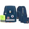 Lässig Set di borse per la scuola da 7 pezzi per bambini/School Set Boxy Unique navy