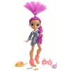 Mattel Cave Club Pigiama Party Preistorico Bambola Roaralai Snodabile, con Capelli Viola e Accessori, Giocattolo per Bambini 4+Anni,GTH02