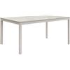 KONTE.DESIGN Tavolo TROPEA in legno, finitura marmo statuario e metallo verniciato bianco, allungabile 140x80 cm - 200x80 cm