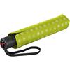 Knirps A.200 Medium Duomatic, ombrello tascabile compatto e resistente alle tempeste, testato in galleria del vento, Pinta Lime, One Size, Piselli
