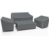 Gasadar Set di 4 coperture impermeabili per mobili da giardino, colore grigio