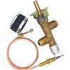 Meter Star Universal Lpg Pggp Propane Fireplace Fire Gas Control Cock Valve Kit con Thermocouple E Interruttore A Manopola, Sostituzione per Griglia A Gas, Heater, Fire Pit,Fireplace(3/8 Flare Inlet & Outlet)