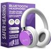 Puro Sound Labs BT2200-Plus Cuffie Bluetooth per Bambini con Limitazione del Volume - Cuffie più Sicure per Bambini - Qualità Audio da Studio e Isolamento del Rumore - Viola