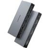 Unitek DP KVM Switch 1 monitor 2 computer USB 3.0 8K@60Hz Switch KVM 4 porte per 2 computer che condividono monitor tastiera mouse dischi rigidi 5Gbps 2 USB A Cavo DC5V Adattatore e controller desktop