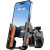 Grefay Porta Cellulare Bici Porta Cellulare Moto[1S Sgancio Rapido] Anti Shake Universale a 360°Supporto Telefono Moto per iPhone 15/14/13 Samsung S23/S22 4.5-7 Smartphone (Arancione)