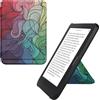 kwmobile Custodia protettiva in ecopelle per e-reader Kobo Clara BW/Colour - Custodia a libro per e-reader in fucsia/blu/verde - Gioco di Colore