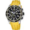Festina Orologio Uomo Analogico in Caucciù Giallo - Movimento al Quarzo - Orologio Sportivo da Uomo - Cronografo - Calendario - Vetro Minerale - Impermeabile 10 ATM F20370/2 Special Prices