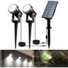 T-SUNUS Luci Solari da Esterno, Lampade Solari da Giardino Decorative 2 Modalità Bianca Fredda Impermeabile IP65 Faretti Solari a LED da Esterno per Cortile Prato Piscina