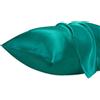Lirex Set di 2 Federe in Raso 50x75cm, Protezione Capelli e Pelle & Antirughe, Chiusura a Busta,(Acquamarina)