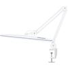 Neatfi XL Lampada da Lavoro LED 2.200 Lumen 20W - Testa Ultra-Larga 58 cm | 182 LED SMD | 4 Livelli di Luminosità | 3 Modalità di Luce (CCT) | Braccio Regolabile (Bianco, CCT con morsetto)
