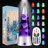 LampGreen Lampada a Movimento Liquido 30cm Forma di Albero di Natale con 15 Colori Cangianti e Telecomando per Adulti per Decorazioni Natalizie Camera da Letto-Base Argentata