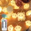 Nizirioo Catena luminosa a LED bianca a forma di nuvola, per interni, con cassetta batteria a 8 funzioni e telecomando, catena luminosa per la cameretta dei bambini, per finestre, feste, decorazioni