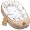 Totsy Baby Riduttore lettino neonato - 90x50 cm nido culla pod cocoonababy babynest antisoffoco per bambina e bambino baby nest per neonati Riccio cachi
