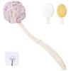 Topfinder Spazzola Schiena Doccia, Spugna Doccia con Manico Lungo Spalma Crema Schiena (Viola)