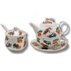 Set Tazza E Piattino In Bone China YBK Tech - Ceramica Fine Per Tè O Caffè, Con Motivo Floreale E Cucchiaio Incluso