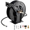 VEVOR Avvolgitubo per Idropulitrice 15,2 m x 9,5 mm, Bobina Avvolgitubo Retrattile in Acciaio, Montaggio a Parete / Pavimento, Pressione 275,8 bar, Riavvolgimento Automatico per Giardino