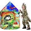 Nicecastle Dinosauro Tenda per Bambini Casetta Bambina Bambino Pop Up Capanna per Bambini Esterno Interno Portatile con Dinosauri Adesivi Casette Giochi Bambini