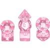 QUARKZMAN Set Di Dadi Poliedrici, 7 Pezzi Dadi In Acrilico Per Giochi Di Ruolo Accessori Per Giochi Da Tavolo, Rosa Trasparente