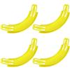 Sinbana 4pz Pezzi di Pista Curva Compatibili con Hot Wheels Macchinine Giocattolo, Giallo ABS Connettori per Pista Ricambio per Hot Wheels
