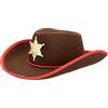 Boland 54378 - Cappello da cowboy sceriffo con stella, per bambini, cappello da bambino per costumi, cappello western per carnevale