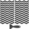 PATIKIL 24 PCS Adesivi Antiscivolo per Vasca da Bagno, Adesivi Antiscivolo per Doccia con Raschietto Decalcomanie per Pavimento Doccia Forma A S Tracce Carine per Vasche, Nero