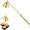 Frdelma Spegnicandele, Spegnicandele in Acciaio Inox Spegni Candela per Fiamme di Candele, Candele profumate, Candele per aromaterapia, Candele in Vetro(Oro)